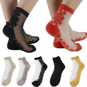 New! Sheer With Lace Emo Goth Romantic Bohemian Socks